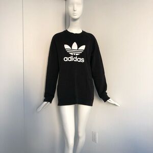 Set of Two Adidas Women's Black and White Crew Neck Pullover and Hoodie